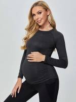 Long Sleeve Sporty Ruched Regular Maternity 106