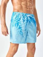 Graphic Baby Blue Men Swimwear 7622