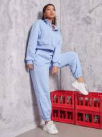  Baby Blue Collar Women Plus Clothing 502