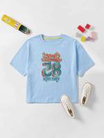  Baby Blue Short Sleeve Kids Clothing 9228