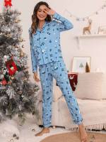  Lapel Casual Women Sleep  Lounge 664