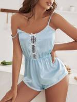  Baby Blue Sleeveless Women Sleep  Lounge 9214