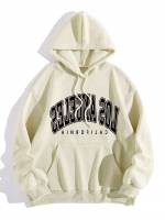 Hooded Regular Letter Casual Women Sweatshirts 5937