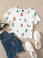  Round Neck Dinosaur Women Clothing 429