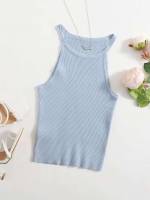 Sleeveless Crop Halter Slim Fit Women Clothing 6315