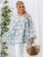  Floral Boho Plus Size Blouses 1532