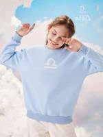 Regular Round Neck Long Sleeve Graphic Women Sweatshirts 3552