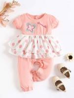 Round Neck Long Short Sleeve Baby Clothing 7237