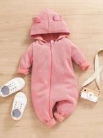 Plain Hooded Long Baby Clothing 3005