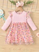  Cute Baby Pink Ruffle Baby  Mom 9857