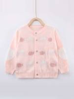 Long Sleeve Round Neck Baby Pink Baby  Mom 5522