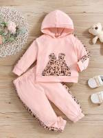 Casual Regular Fit Leopard Baby  Mom 7234