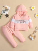 Baby Pink Letter Casual Baby Clothing 5599