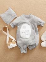  Round Neck Long Sleeve Long Baby Onesies 6636