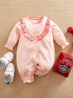  Ruffle Long Sleeve Cute Baby Clothing 7291