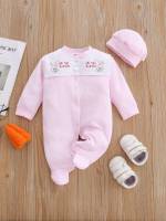 Button  Baseball Collar Baby Sleepwear 4777