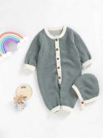  Plain Long Round Neck Baby Clothing 829
