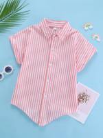 Casual Regular Collar Striped Kids Clothing 4193