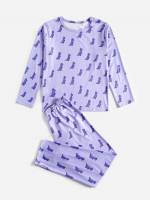  Round Neck Cartoon Cute Underwear  Sleepwear 5928