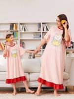 Round Neck  Girls Loungewear 5171