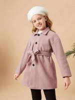 Short Long Sleeve Plain Girls Clothing 1468