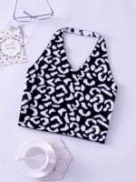 Backless Sleeveless Regular Fit All Over Print Girls Clothing 750