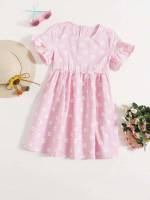 Baby Pink Short Regular Fit Boho Kids Clothing 197