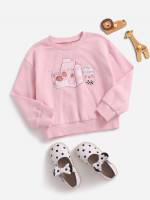 Round Neck Cartoon Long Casual Kids Clothing 591