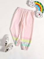 Cropped Regular Fit Striped Toddler Girls Bottoms 8972