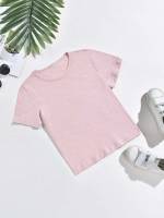  Plain Round Neck Toddler Girls Clothing 5120