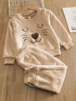 Round Neck Baby Pink Embroidery Regular Fit Toddler Girls Clothing 6432