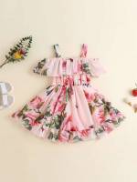 Short Sleeve Short Cold Shoulder Kids Clothing 515