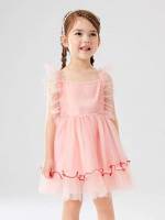 Short Sleeveless Glamorous Plain Kids Clothing 3022