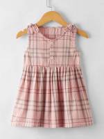  Sleeveless Baby Pink Preppy Toddler Girl Dresses 143