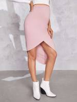 Wrap Plain Elegant Maternity Skirts 6570