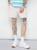  Letter Baby Pink Drawstring Men Shorts 4089