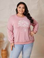 Casual Figure Regular Regular Fit Plus Size Sweatshirts 6286