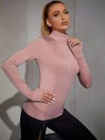  Plain Baby Pink Women Activewear 1331