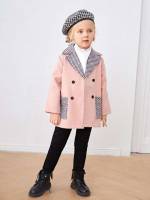 Double Button Short Preppy Lapel Kids Clothing 9062