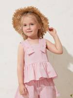 Plain Straps Regular Scallop Kids Clothing 91