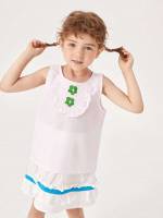 Round Neck Cute Baby Pink Kids Clothing 839