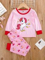 Cute Long Sleeve Baby Pink Underwear  Sleepwear 5175