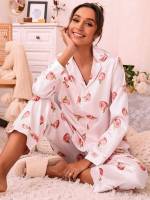  Baby Pink Fruit&Vegetable Women Sleep  Lounge 643