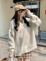  Long Split Casual Women Knitwear 9629