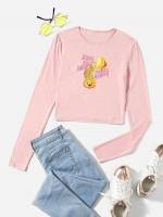 Long Sleeve Baby Pink Casual Women Clothing 5133