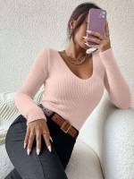  Regular Plain Women Sweaters 699