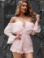 Plain  Baby Pink Women Jumpsuits  Bodysuits 238