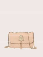 Baby Pink Plain  Women Shoulder Bags 6692