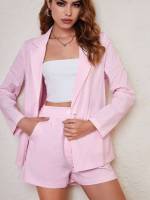  Baby Pink Elegant Women Suit Sets 487