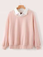 Collar Long Sleeve Casual Regular Fit Women Sweatshirts 816